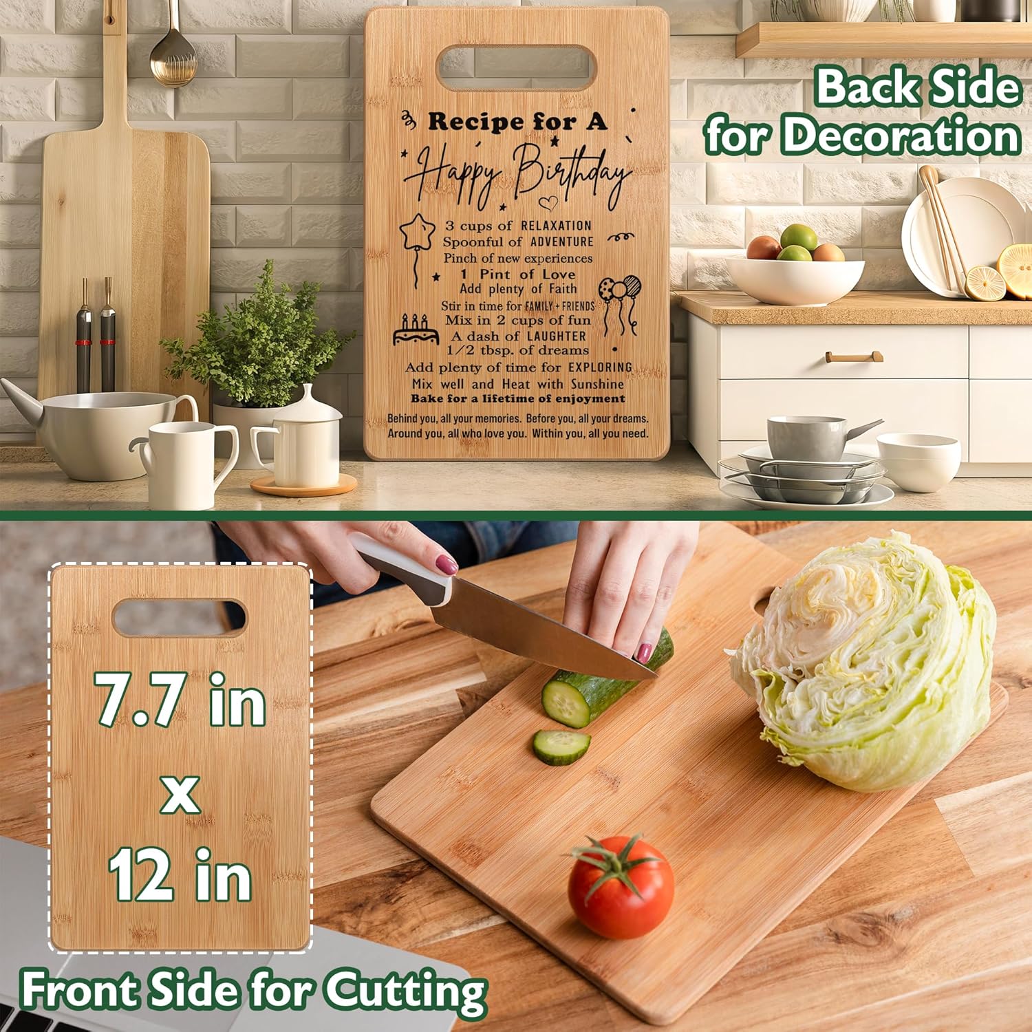 2026 Birthday Gifts for Women Men, Birthday Gifts for Her Him, Years Old Birthday Gifts, Birthday Gift Ideas, Birthday Decorations for Women Men, Happy Birthday Cutting Board Gifts - Image 2
