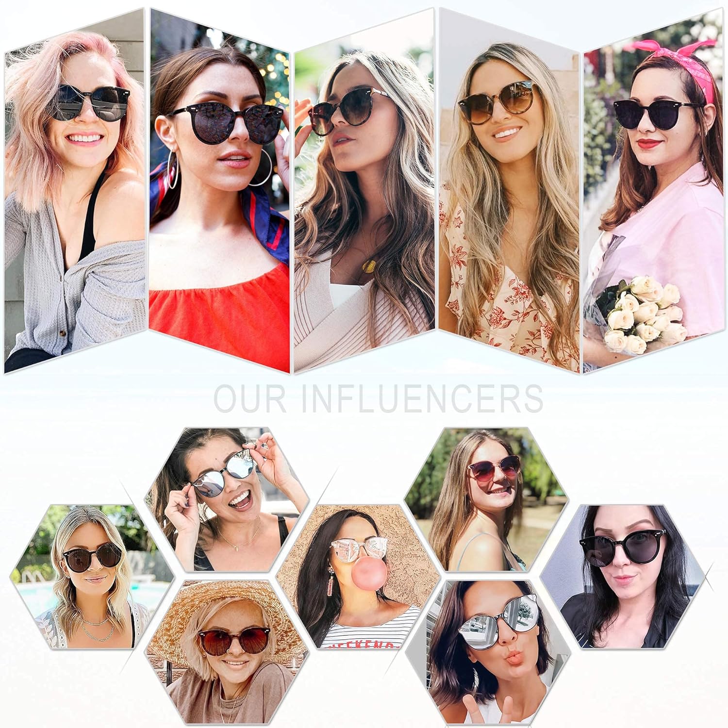 SOJOS Sunglasses Womens Trendy 2025 Classic Round Retro Vintage Shades Large Frame Sunnies SJ2067 - Image 2