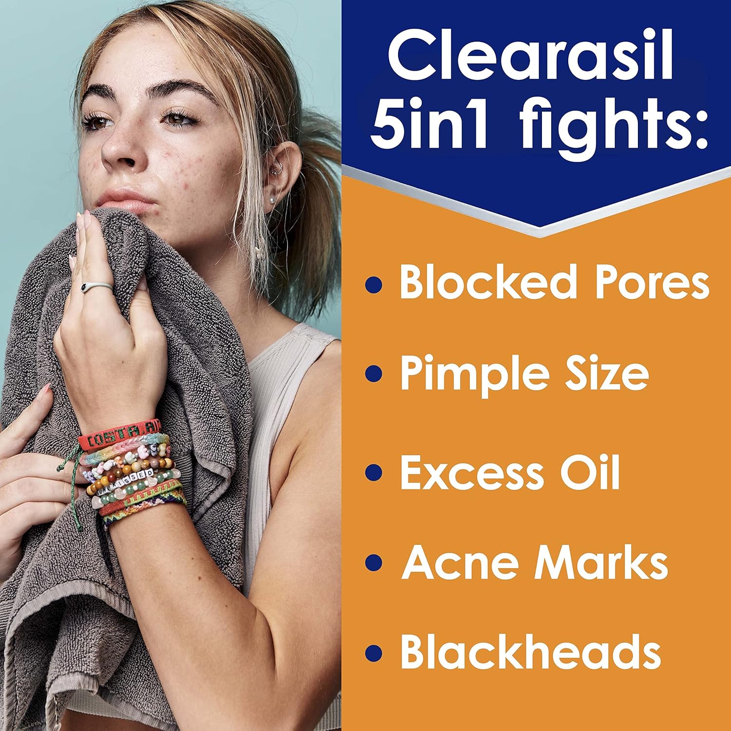 Clearasil Stubborn Acne Control 5in1 Spot Treatment Cream, Maximum Strenght with 10% Benzoyl Peroxide, Acne Medication, 1 oz - Image 2