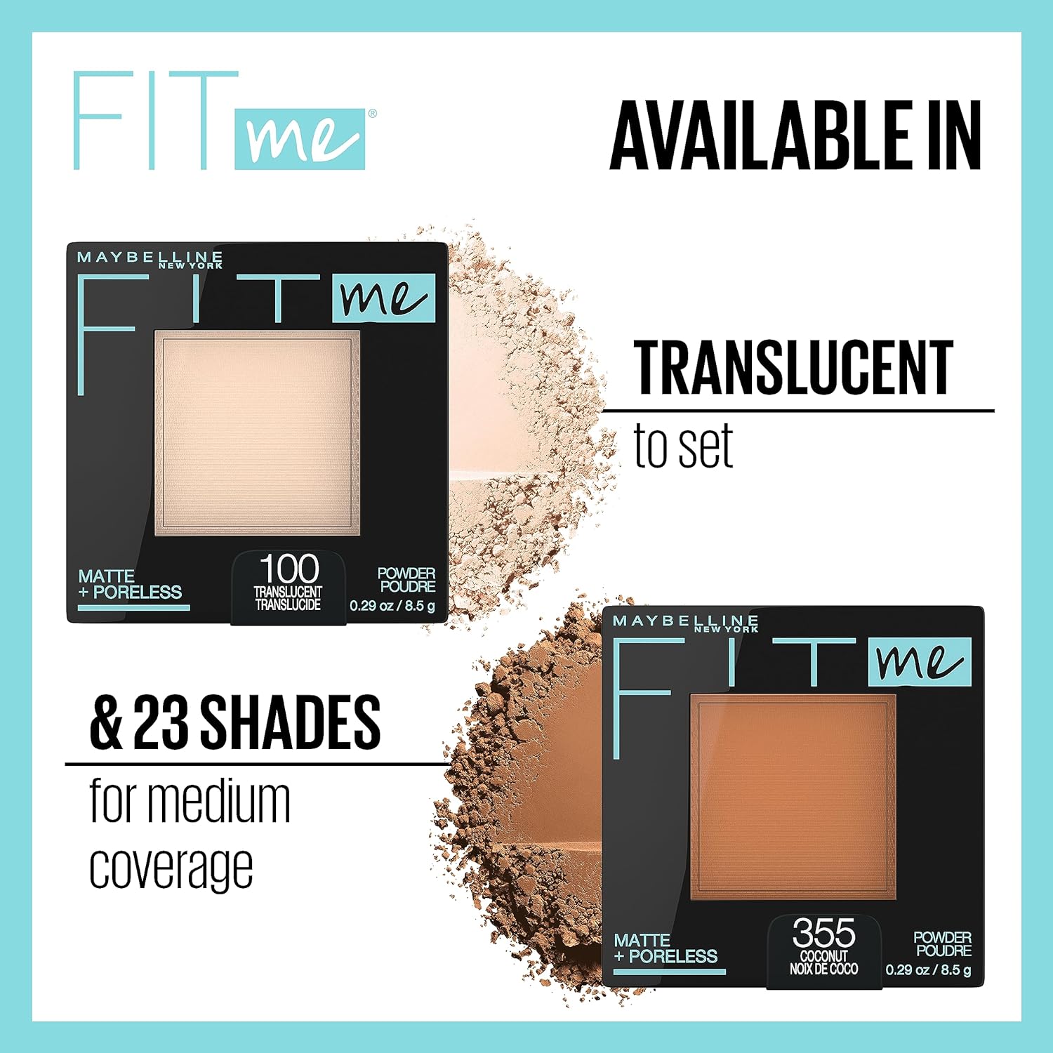 Maybelline Fit Me Matte + Poreless Pressed Face Powder Makeup & Setting Powder, Natural Beige, 1 Count - Image 3