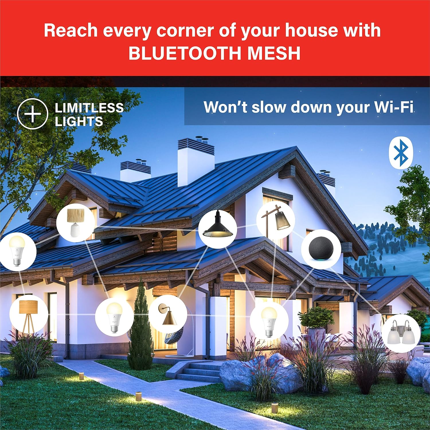 Sengled Alexa Light Bulb, S1 Auto Pairing with Alexa Devices, Warm Light Bulbs, Smart Light Bulbs that Work with Alexa, Bluetooth Mesh Smart Home Lighting, E26 60W Equivalent, 800LM, 4-Pack - Image 7