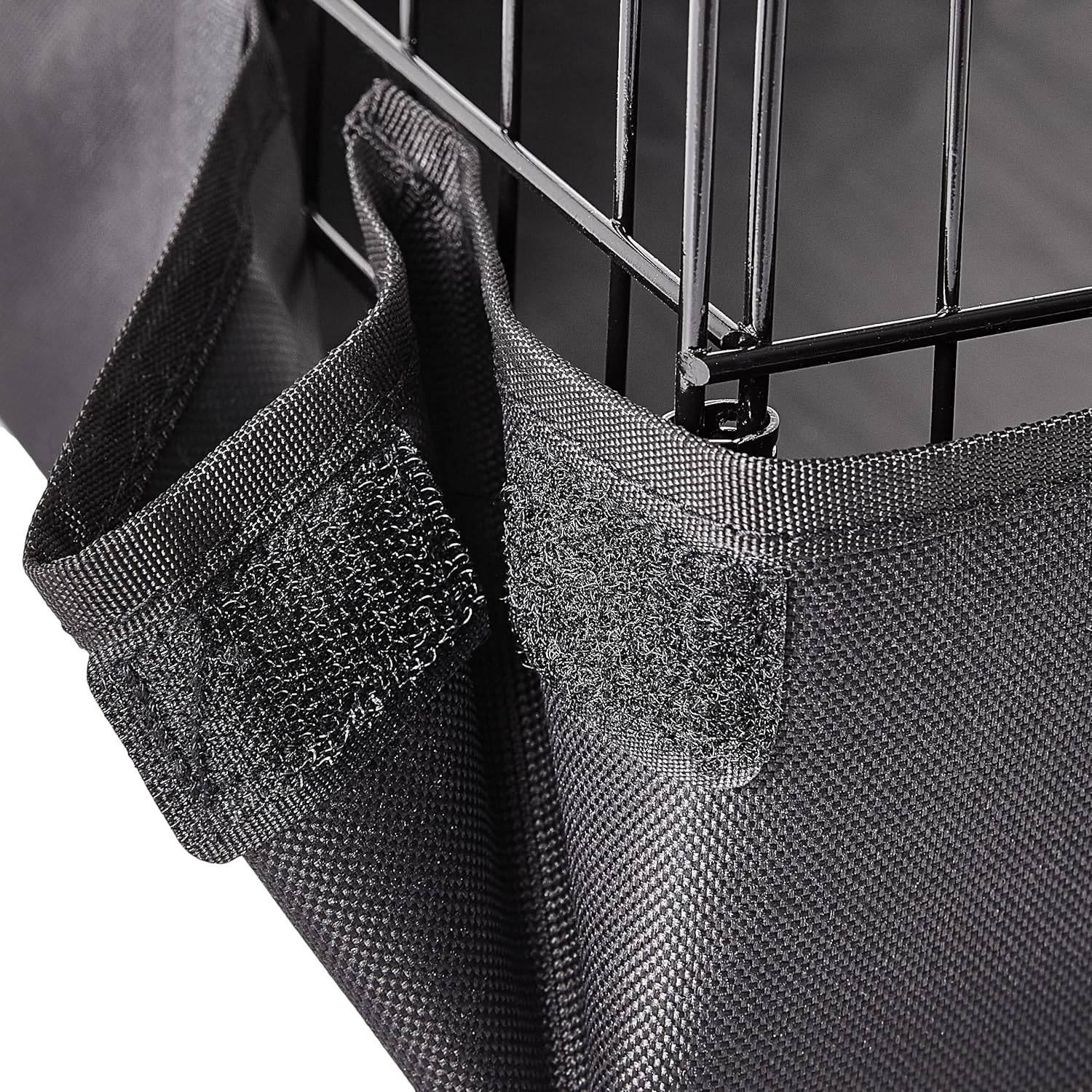 Amazon Basics Leakproof Canvas Bottom Guinea Pig Cage, Easy to Clean Small Animal Habitat with Divider Set, Indoor/Outdoor, Portable, No Tools Needed, 47.6"L x 24.2"W x 14"H, Black - Image 4