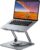 Laptop Stand for Desk, Adjustable Computer Stand with 360° Rotating Base, Ergonomic Laptop Riser for Collaborative Work, Foldable & Portable Laptop Stand, fits for All 10-16″ Laptops (Grey)