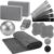 14 Pcs Yoga Kits for Home Workouts Pilates Equipment Set for Women Beginners Include Hot Yoga Towel Blocks Strap, Knee Pad, Resistance Loop Exercise Band, Massage Lacrosse Ball, Pilates Ball