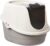 Amazon Basics No-Mess Hooded Enclosed Cat Litter Box with Odor Control and Swinging Door, Standard, 21″ x 16″ x 15″, Multicolor