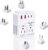 2000W Voltage Converter US to Europe for Hair Dryers, 7-in-1 220V to 110V Converter for European Travel with 3 AC/2 USBA/2 USBC Ports (PD20W) (White)