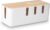 Cable Management Box by Baskiss, 12x5x4.5 inches, Wood Lid, Wire Organizer for Desk TV Computer USB Hub System to Cover and Hide & Power Strips & Cords