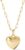 Ana Luisa Lev Puffy Heart Necklace for Women – Paperclip Chain w/ 14K Gold Plated & Silver Rhodium Plated Small Puffed Heart Pendant – Hypoallergenic, Water-Resistant, Tarnish-Free Jewelry
