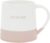 Pavilion Gift Company – Love You Mom – 17 oz Organic Shaped Pink Dipped Stamped Letter Novelty Coffee Mug Tea Cup Mother Mama Mommy Gift Neutral Home Modern Mom Friend Present