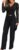 CHICME Womens Dressy Lace Jumpsuit Casual Fall Long Sleeve V-Neck Straight Leg Overalls
