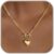 Airmb Heart Necklace for Women Gold/Silver Plated Trendy Heart Choker Lover Pendant Hypoallergenic Fashion Gold/Silver Necklace for Women Love Jewelry Gift for Women Girlfriend