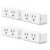 Govee Dual Smart Plug 4 Pack, 15A WiFi Bluetooth Outlet, Work with Alexa and Google Assistant, 2-in-1 Compact Design, Govee Home App Control Remotely with No Hub Required, Timer, FCC and ETL Certified