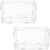2pcs Acrylic Hay Feeder Rack Large Capacity Pet Feeding Bowl for Rabbits Guinea Pigs Hamsters Small Animals Hay Dispenser Station
