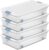 Sterilite 4-Pack 56 Quart Wheeled Latching Box, Underbed Clear Plastic Storage Organizer – Under Bed Rolling Container Bin with Lid and Wheels for Home or Dorm Bedrooms and Closets