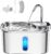 Cat Water Fountain Stainless Steel for Cats Indoor by BPA-Free SUS304, Effective 6-Layer Filter Cat Fountains for Drinking 2.5L 85oz 20dB Ultra Quiet Soft Flow Metal Pet Water Fountain