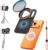 K&F CONCEPT Double-Sided Magnetic Lens Filter Mount Adapter with 58mm CPL Filter, Compatible with iPhone 17 Pro and 58mm Threaded Filters, CPL Filter Compatible with iPhone Camera Lens