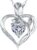 1.2CT Rose Heart Necklace Option of Moissanite or Lab-Grown Sapphire Ruby Emerald&More Necklace for Women Birthstone Girlfriend Necklace S925 Sterling Silver 18K White/Rose Gold Plated D Color VVS1 Gift for Wife Mother Daughter for Birthday Anniversary Mothers Day Necklace for Mom Engraved ‘I LOVE YOU’