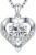 Moissanite Necklace for Women, 1-3 Carat Moissanite Heart Necklace Engraved with ‘I LOVE YOU’, Birthday Gift for Wife, Anniversary Present for Wife, Women, Jewelry Gifts for Girlfriend, Mom