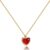 Red Heart Necklace for Women, Black Tourmaline Necklace as as Mothers Gifts Carnelian Necklaces as Everyday Jewelry Moonstone Crystal Pendant Birthday Easter Gifts for Her