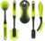 Pine-Sol Scrub Brush Set – Long Handle Cleaning Brushes with Heavy Duty Bristles and Comfort Grip – Scrubbers for Kitchen, Household, and Dishwashing, 5 Pieces