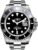 LOREO Mens Silver Stainless Steel Sapphire Glass Black Rotating Bezel Men’s Automatic Watch