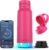 HidrateSpark PRO 2 32oz Bundle – Smart Hydration Bottle with Clinically Accurate Water Tracking & Extended Battery Life – Syncs with Apple Health, Fitbit, Smart Rings & Watches – Flamingo