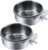 PINVNBY Parrot Feeding Cups Birds Food Dish Stainless Steel Parrot Feeders Water Cage Bowls with Clamp Holder for Cockatiel Conure Budgies Parakeet Parrot Macaw Small Animal Chinchilla Pack of 2