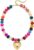 WOWORAMA Chunky Heart Necklaces for Women Colorful Resin Beaded Choker Necklace Gold Puffy Heart Statement Necklace Trendy Acrylic Choker Jewelry
