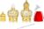 Jinxihuachen Mini Arabic Crystal Glass Roller Bottles 6ml Tiny Refillable Essential Oil Roll On Bottles Gold Empty Travel Perfume Sample Container 2Pcs