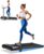 DeerRun Walking Pad Treadmill with 6% Manual Incline, Under Desk Treadmill for Home Office & Small Spaces, 0.6–3.8 MPH, 2.5 HP, 300 lb Capacity, App & Remote Control