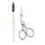 Tweezerman Stainless Steel Eyebrow Shaping Scissors & Brush – Eyebrow Trimming Set for Women and Men