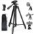 NEEWER Entry Level Version Tripod for Cell Phone & Camera, Metal Lightweight Portable Travel Stand with Cold Shoe Cellphone Holder Mount Compatible with iPhone for Video Recording Filming, TP53