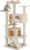 Cat Tree 54 Inch, Multi-Level Cat Tower with Condo, Perches, Sisal Scratching Posts and Climbing Ladder, Pet Play Toy Balls House for Indoor Cats, Beige