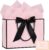 JMANNI Gift Bags with Handles, 1Pcs Paper Gift Bag with 2 Tissue Paper and 1 Greeting Cards, Present Bags for Women Mother’s day Birthday Valentines Wedding Party Baby Shower (Black-Pink)