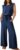 Dokotoo Womens Jumpsuits Crewneck Lace Cap Sleeve Drawstring High Waist Wide Leg Casual Rompers with Pockets