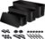 Cable Organizer Box Set of Three, Power Cover Cord Holder Surge Protector for Desk (Black)
