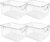 Clear Plastic Storage Bins, Pantry Organizers and Storage or Kitchen Organization and Storage Containers Bins for Organizing, Fridge, Freezer, Bathroom, Pantries, Refrigerator, Cabinet Organizer Bin