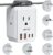 Universal Travel Adapter Kit, VINTAR International Power Adapter for Apple Watch Charger with 3 AC Outlets 4 USB Ports (2 USB C), Type A/C/D/G/I/M Detachable Plugs, US to Europe/UK/India/Africa
