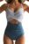 Eomenie Women’s One Piece Swimsuits Tummy Control Cutout High Waisted Bathing Suit Wrap Tie Back 1 Piece Swimsuit