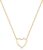 Tewiky Cute Heart Necklace Tiny 14k Gold Heart Pendant Choker Necklaces Small Gold Love Open Heart Chain Necklace for Women Dainty Gold Necklace Gifts for Her