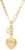 HETICA Chunky Gold-Plated Necklace for Women Heart Pendants Necklace Sun Flower Necklace Fashion Hip Hop Choker Gift
