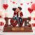 NAZENTI Roses LOVE Couple Sitting Kissing, Personalized 2-Layered Wooden Couple Plaque, Custom Gift For Couples, Anniversary, Valentine’s Day Gift For Couple, Him and Her