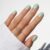 Glamnetic Press On Nails – Honeydewy | Short Squoval Fake Nails in Mint Green with Glazed Finish, Salon Quality | 15 Sizes – 30 Nail Kit with Glue