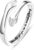 Yesteel S925 Sterling Silver Hug Ring for Women Teen Girls, Adjustable Ring Jewelry Mothers Day Birthday Gifts for Daughters Mom Sister Wife Friends Grandma
