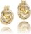 Jean Beau Chunky Gold Stud Earrings for Women Trendy Gold Plated Dangle Drop Wedding Prom Birthday Fashion Office Jewelry Gift