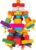 Kyouki Large Parrot Toy, Bird Toys for Cockatoos,Macaws, African Grey, Amazon Parrots,Conures, Lovebirds, Multicolored Natural Wooden Blocks Chewing Toys Bird Cage Accessories (Colorful)