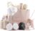 Birthday Gifts for Women, Birthday Spa Gift Basket for Women, Luxury Birthday Spa Gift Box with Vit E, Rich Bath Essentials, Diffuser, Candle, Sterling Silver CZ Heart Necklace, 24k Flower Rose & More