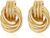 Trendy Gold Plated Knot Earrings for Women Chunky Statement Drop Dangle Earrings Lightweight Hypoallergenic Fashion Accessories Gold Jewelry Gifts for Womens