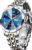 OLEVS Mens Watches Large Face Watch for Men Casual Stainless Steel Diamond Analog Quartz Waterproof Date Dress Men’s Wrist Watch…