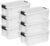 Sterilite 6-Pack Ultra Latching Box, Storage Bins with Lids, Clear Plastic, 18 Quart – Heavy-Duty Organizing Containers for Closet, Bathroom, and Office